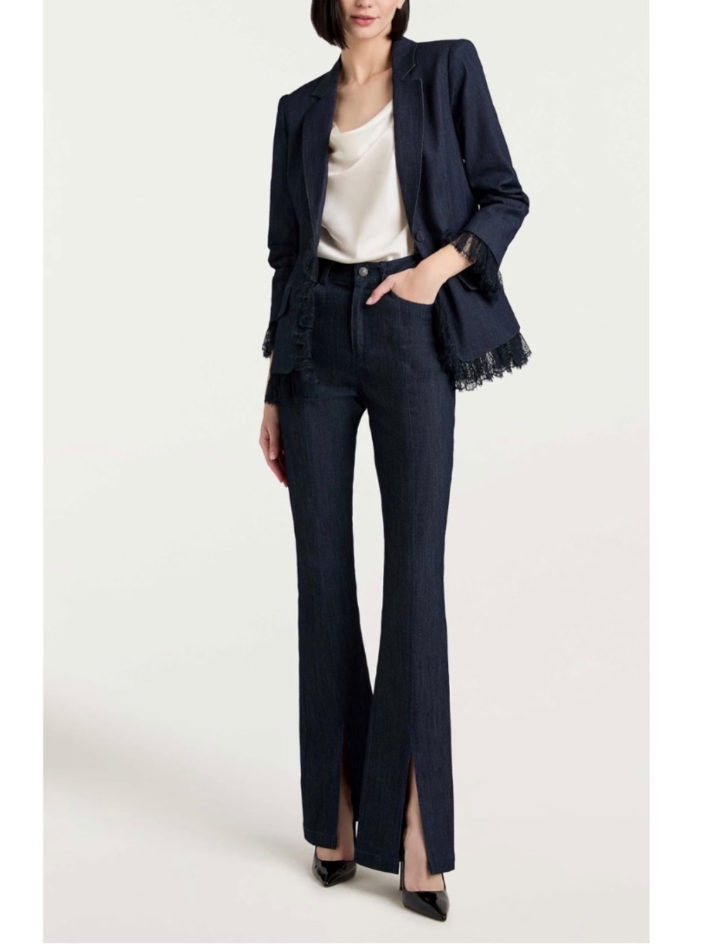 Cinq a Sept Shanis Flared Slit Jeans